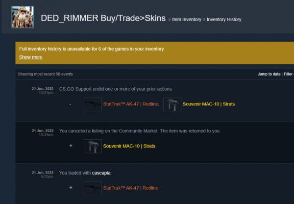Valve и трейд-площадки заморозили обмены со взломанного аккаунта, где лежали скины на $2 млн