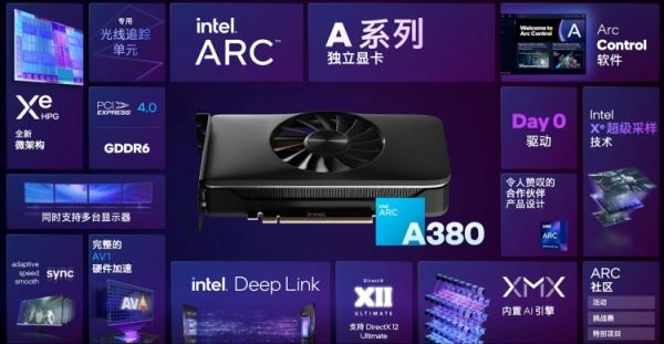Intel представила настольную 150-долларовую видеокарту Arc A380, но пока только в Китае 