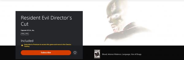 Подписчики PS Plus Deluxe и PS Plus Premium смогут поиграть в Resident Evil: Director's Cut с первой PlayStation