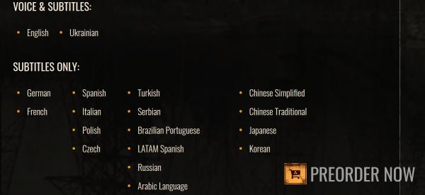 S.T.A.L.K.E.R. 2 выйдет без русской озвучки — остались только субтитры